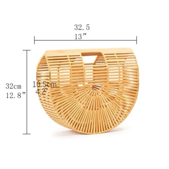 Handmade Bamboo Woven Tote Bag - Picture 7 of 12